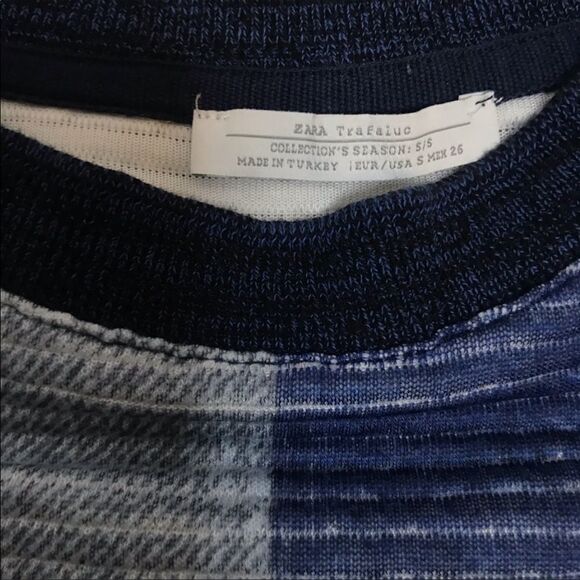 ✨ Zara Trafaluc Blue Square Ribbed Sweatshirt ✨ - Picture 5 of 8